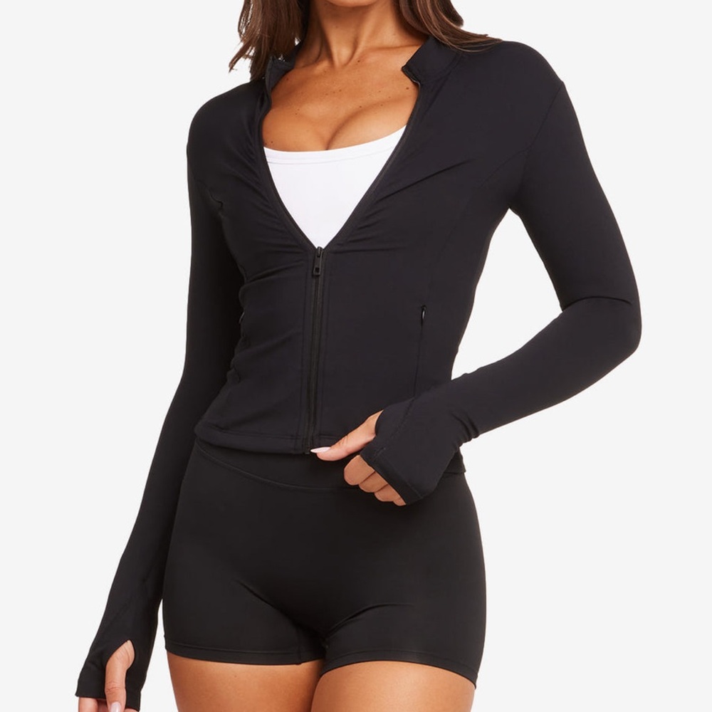 Women's Black Zip-Up Jacket